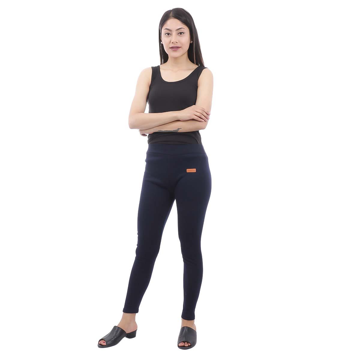 Navy Blue Inner Fleece Leggings For 