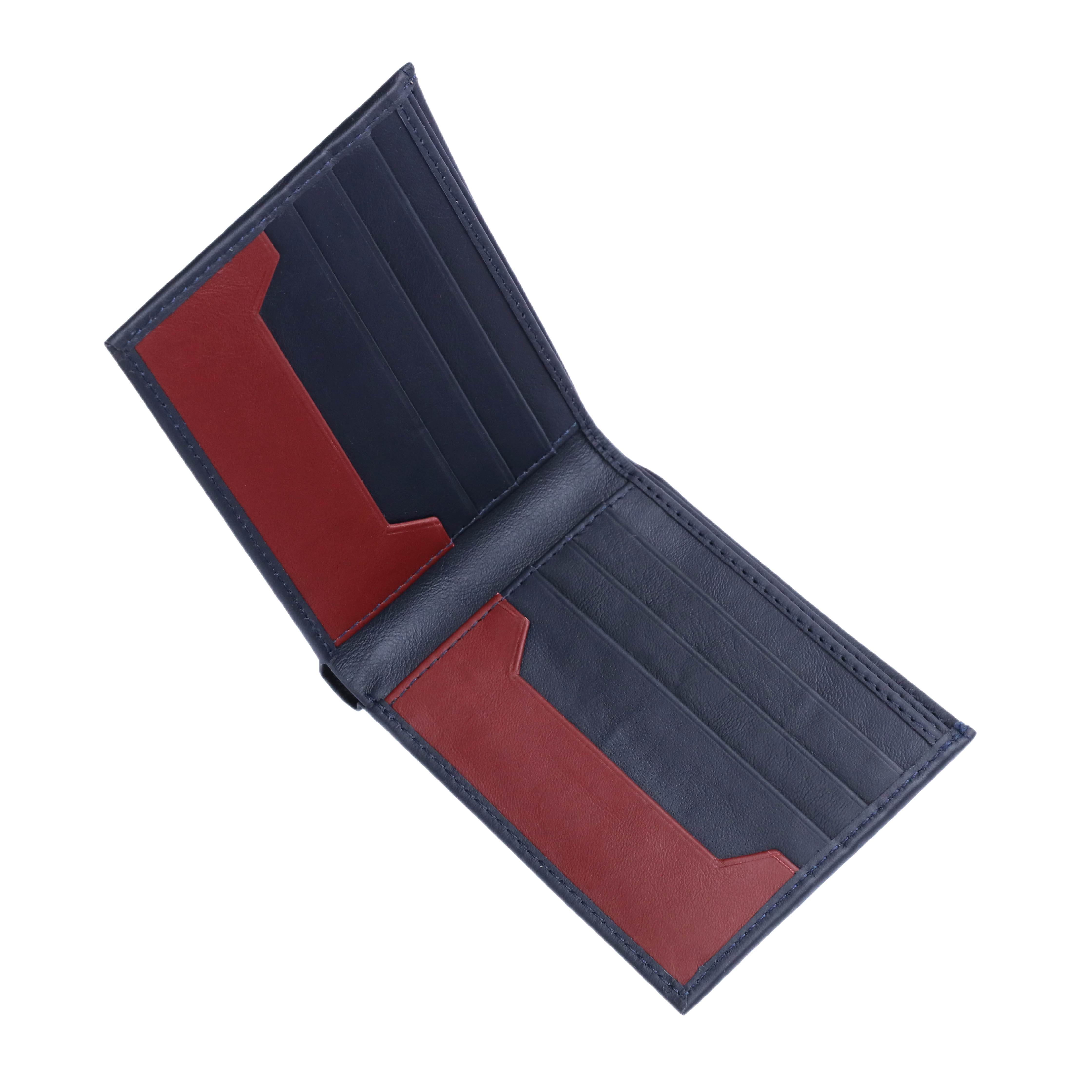 Zamz Navy Blue Genuine 100% Leather Wallet For Men