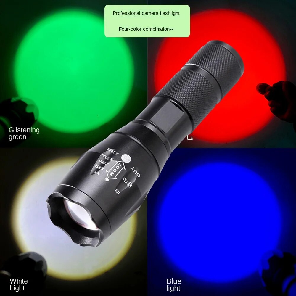 100000 change bulbs can be lantern color RGB flashlight 18650 ...