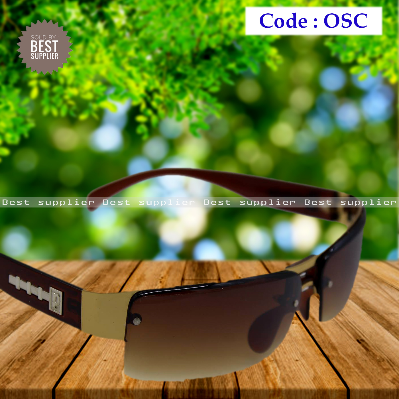 Trendy luxurious Fashionable Brown Glass With Brown Frame Square Attractive Looks Sunglass For Unisex