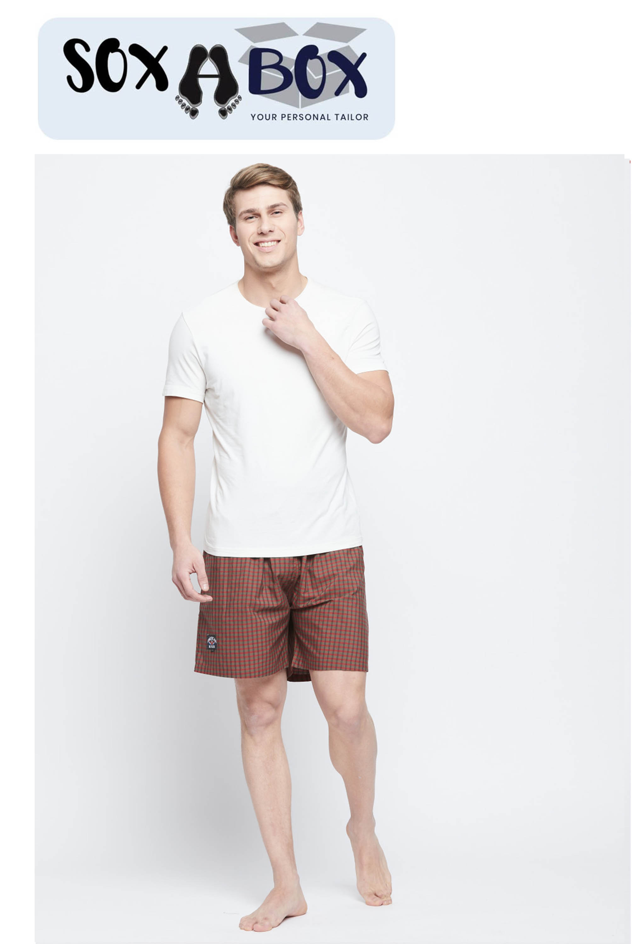 Soxabox Men's Cotton Lounge Shorts (SMB 