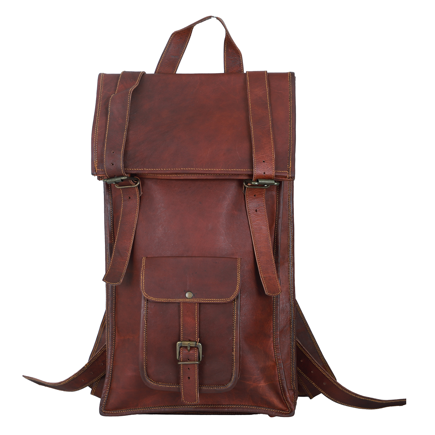 leather hiking backpack