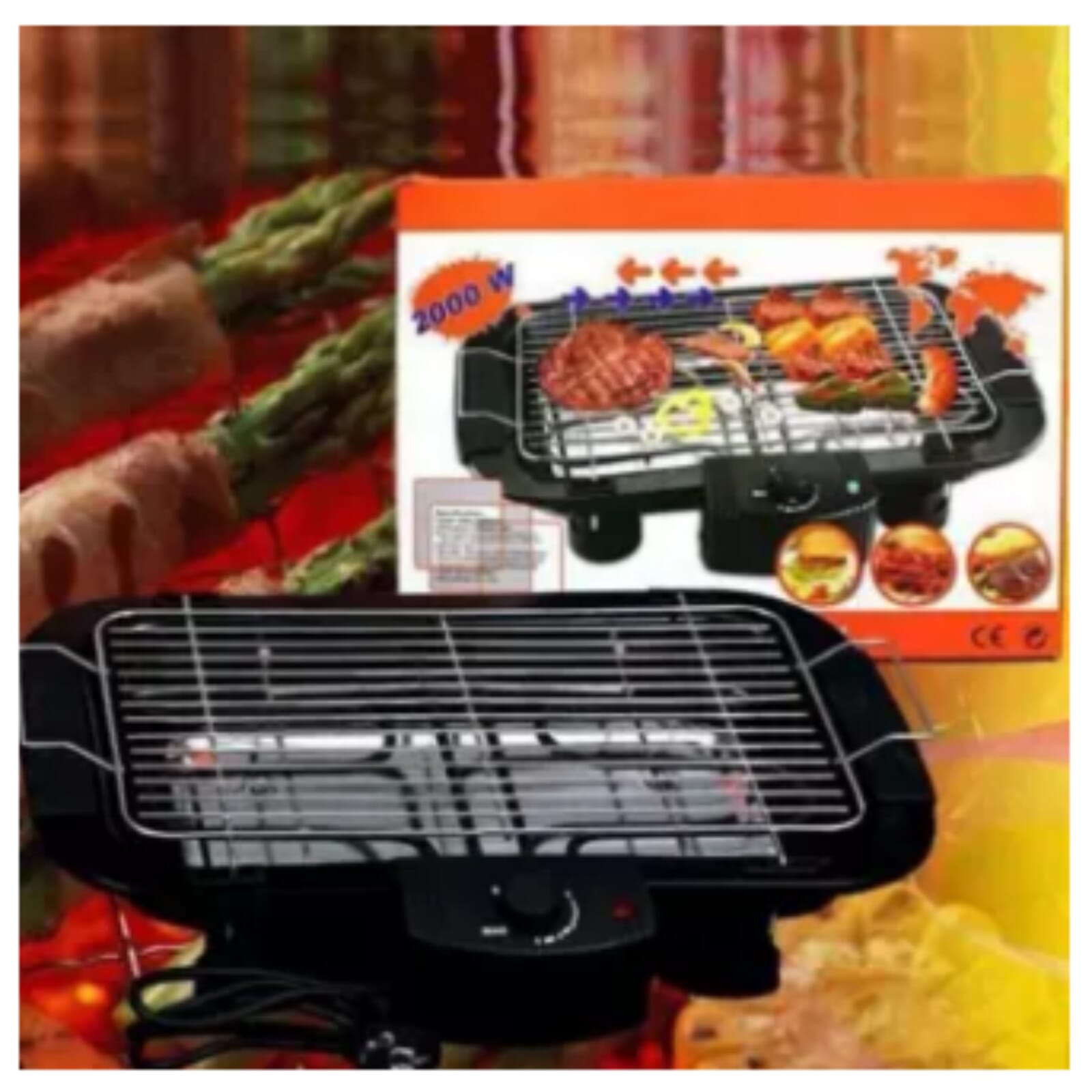 Electric Smokeless Barbeque Grill and Barbeque Grill Toaster Multifunction BBQ (