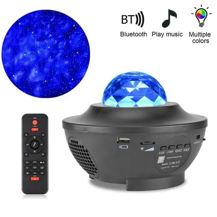 COLORFUL PROJECTOR STARRY SKY NIGHT BLUETOOTH USB MUSIC PLAYER NIGHT LIGHT  ROMANTIC GALAXY PROJECTOR LAMP