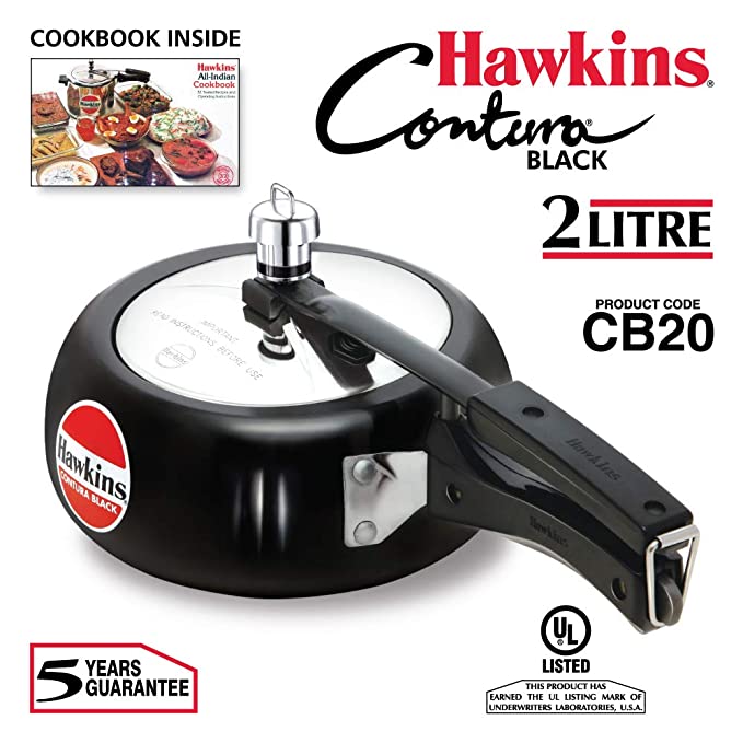 HAWKINS Pressure cooker Non Sticky Black 2 Litre