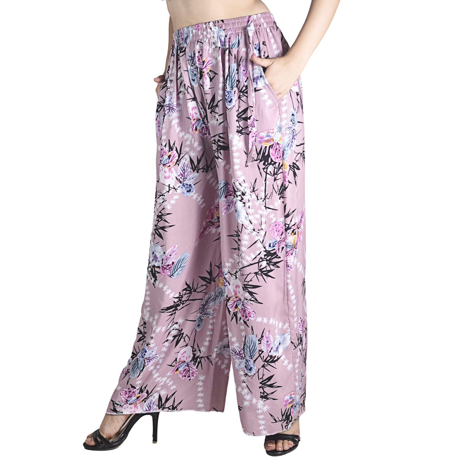 Floral Printed Cotton Plaso Styled Trousers(print may very) By Arushi