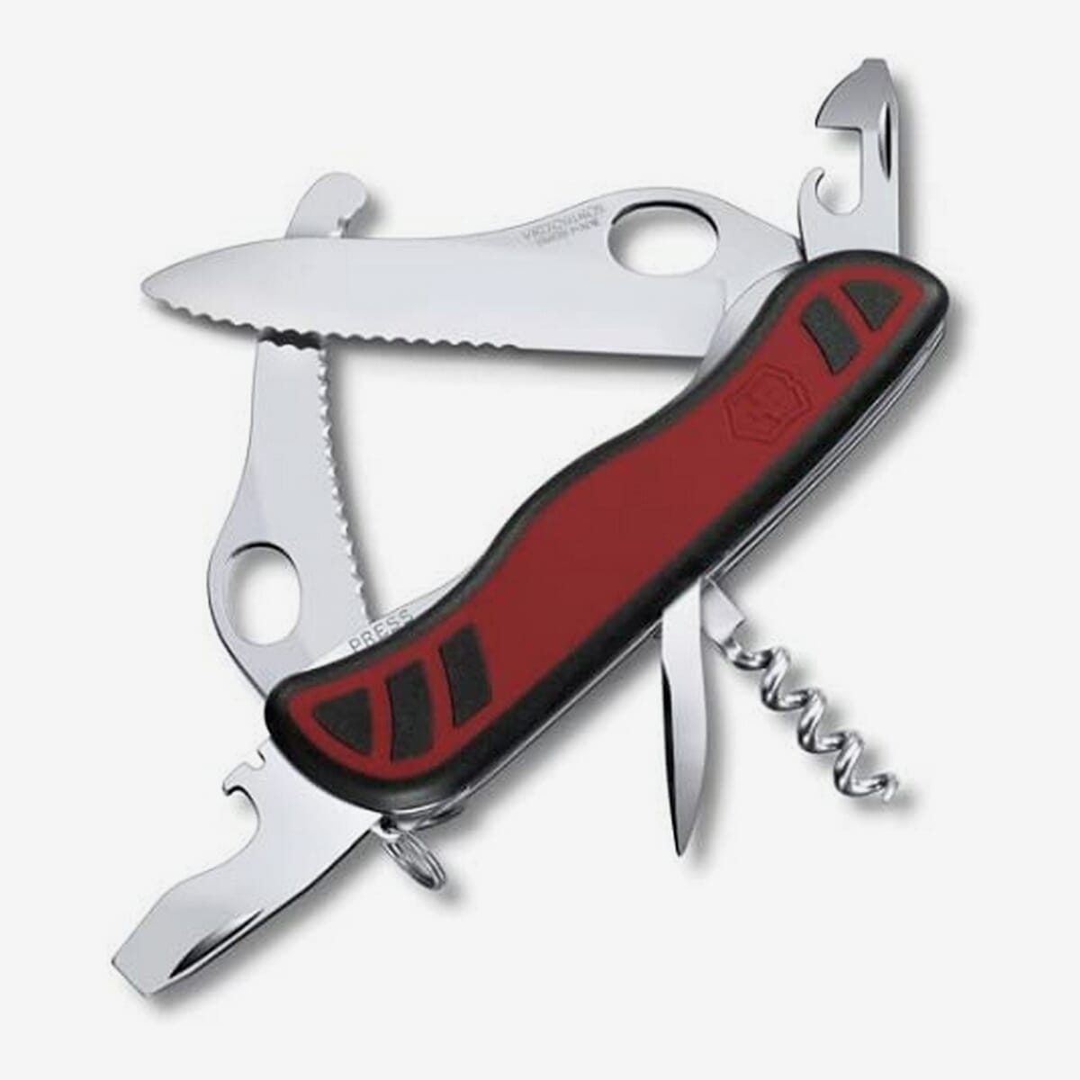 Victorinox Dual Pro One Hand Swiss Army Knife In Red And Black