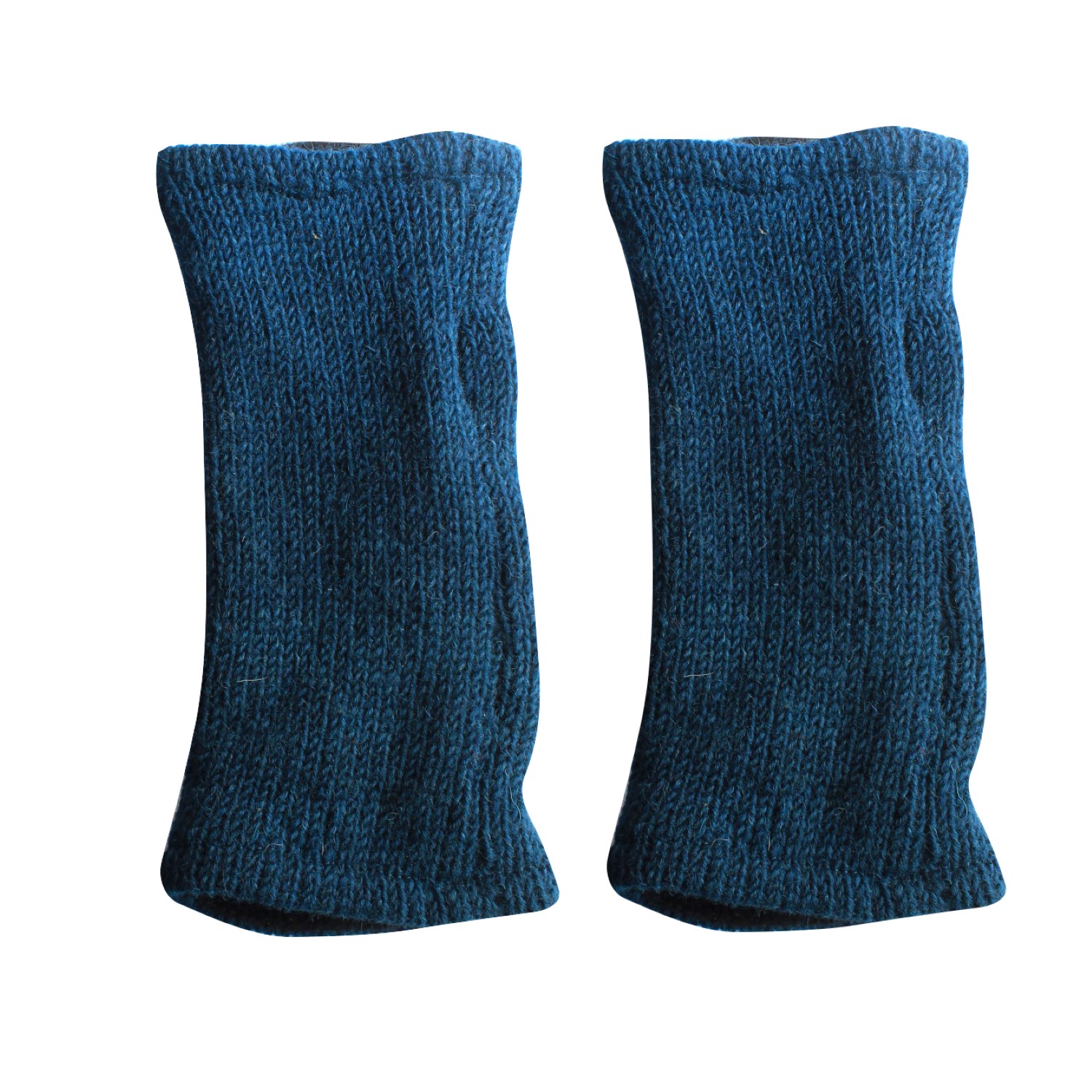 Blue Plain Woolen Knitted Hand Warmer