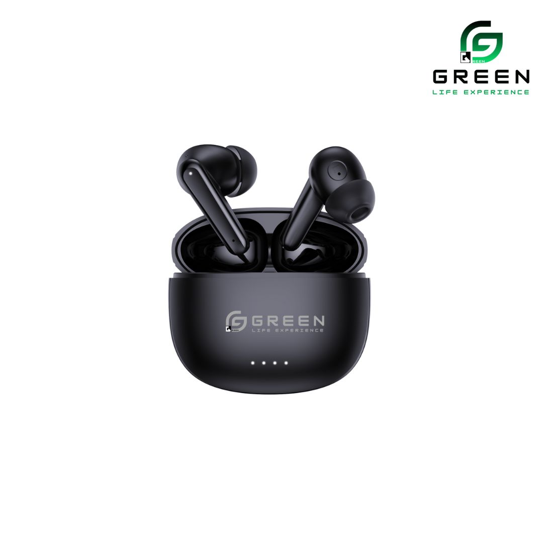 Green Leaf141 True ENC Wireless Earbuds 30 Hours Quad Mic Gaming