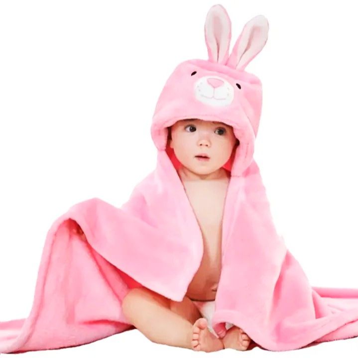 Newborn (0 to 3 year suitable) 3-in-1 Rabbit Wrapper Baby Bath Towel ...