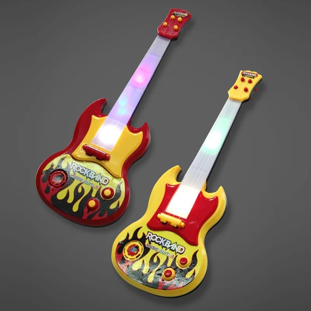 Guitar Toy, Battery Operated With Music And Lights For Kids