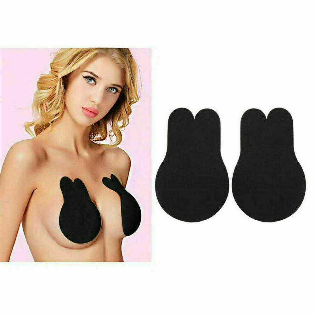 Reusable Sticky Push Up Nipple Cover-Black