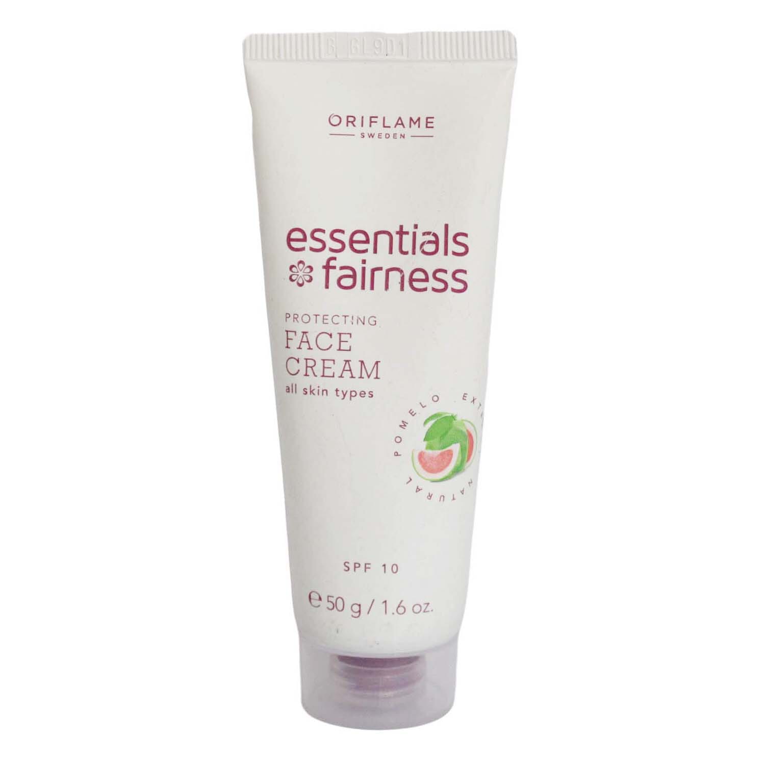 oriflame essentials fairness protecting face cream spf 10