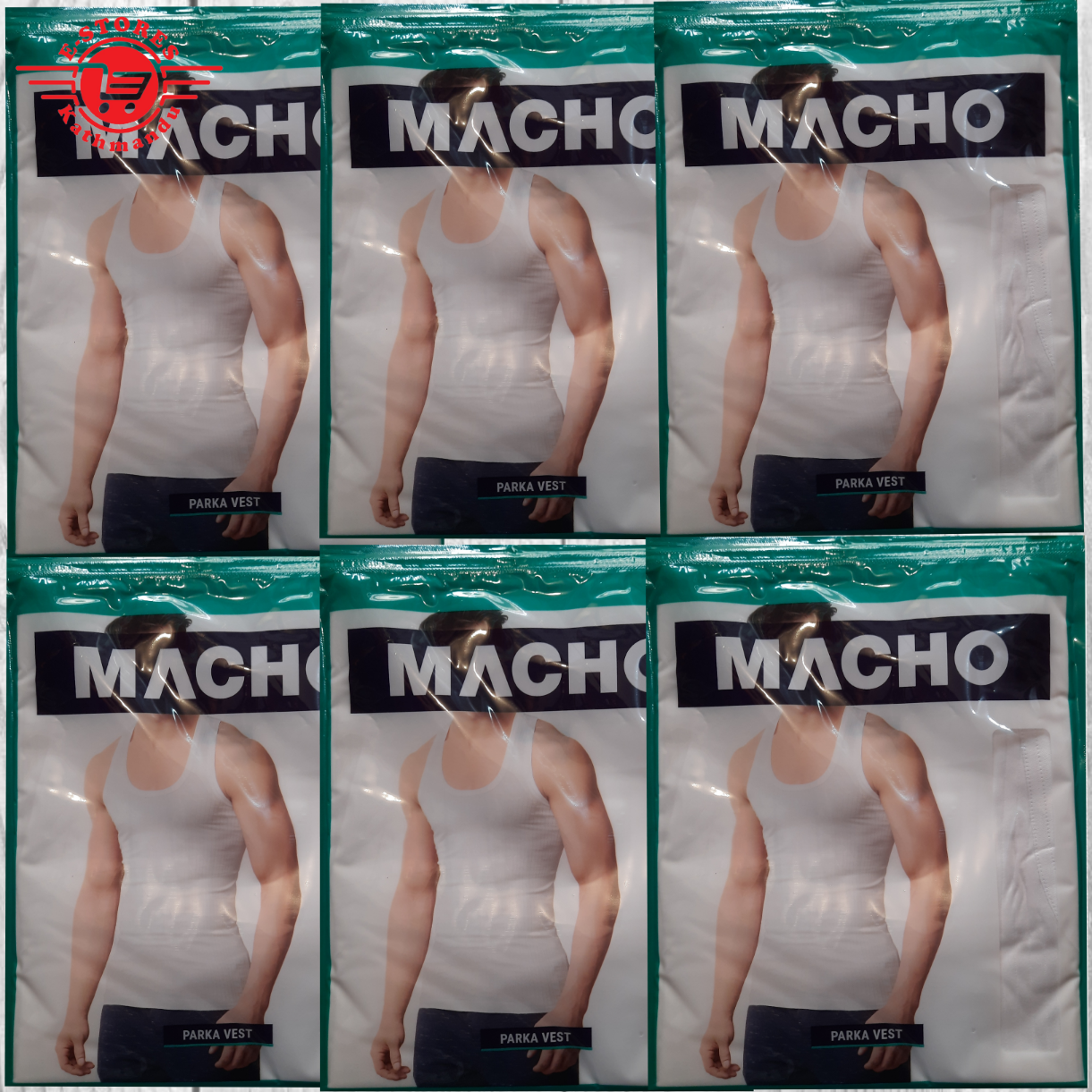 Pack Of 6pcs Macho Parka Vest 100% Cotton For Men-1780