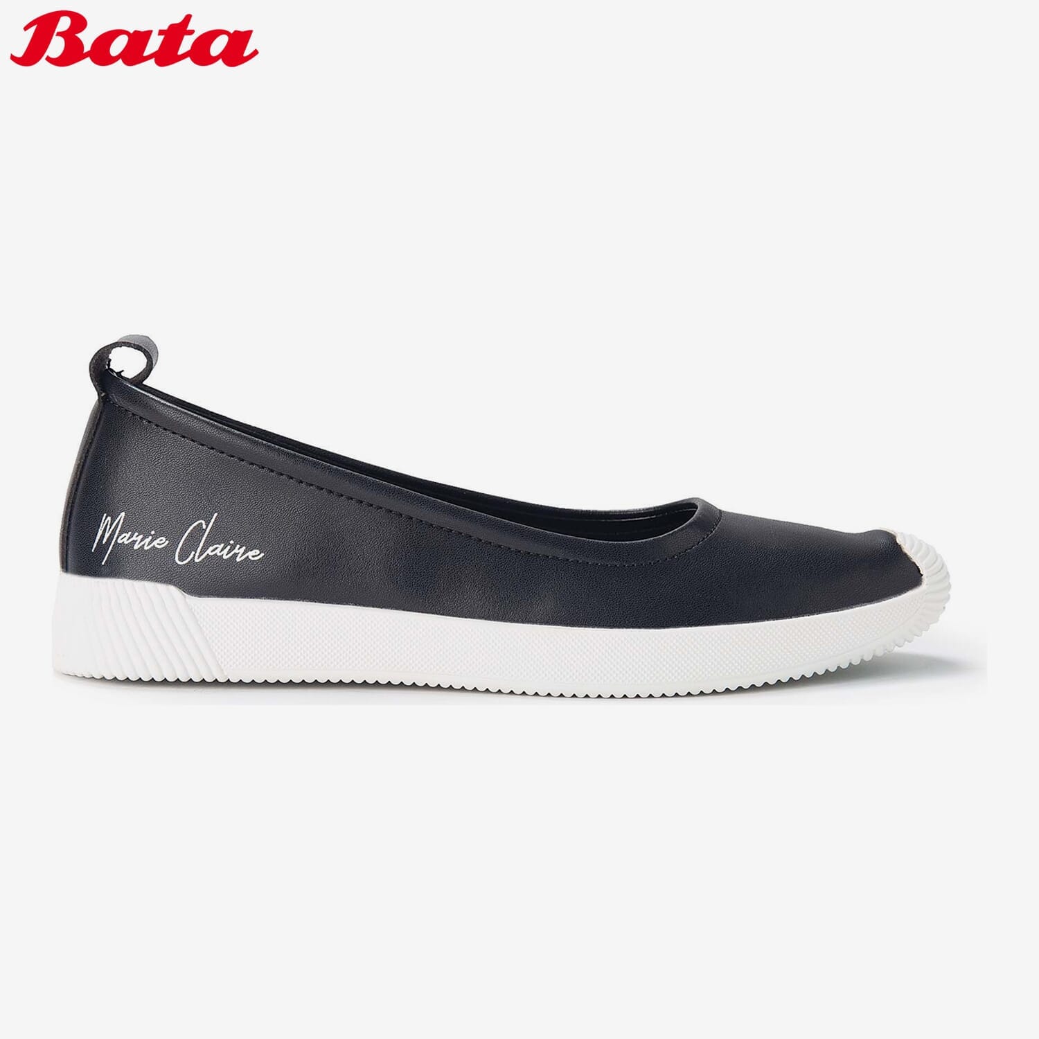 BATA Marie Claire Ladies Black Slip-On Flats 5706258