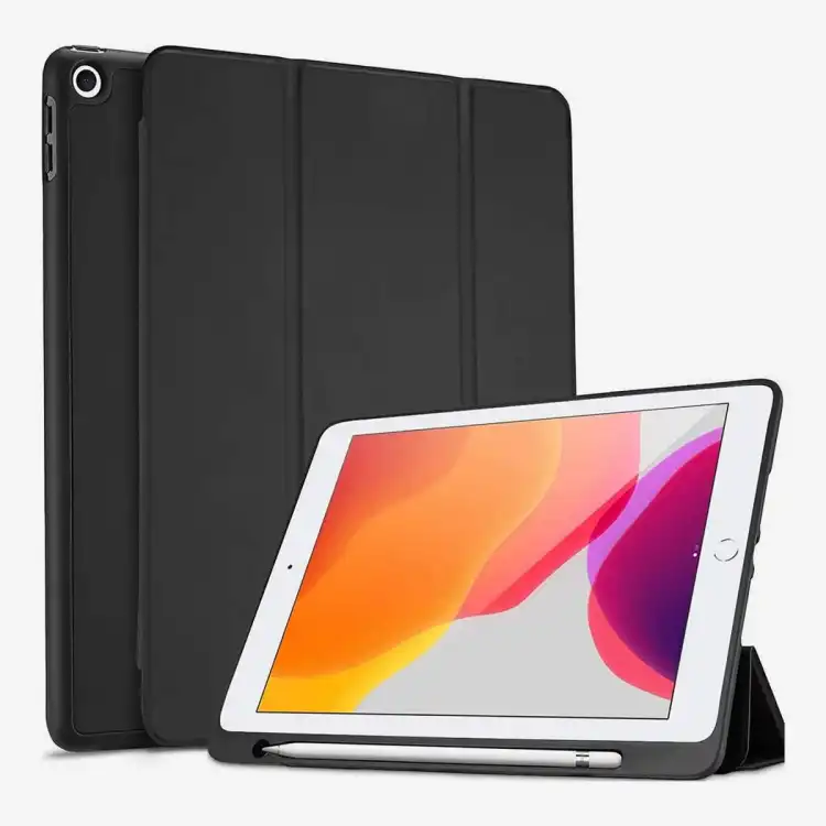 Ipad 10.2 Case (9Th Gen 2021/ 8Th Gen 2020 / 7Th Gen 2019) Leather Smart  Cover With Pen Holder
