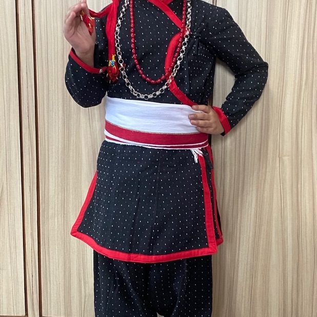white christmas dresses Kids Newari Gown – House of Nepal