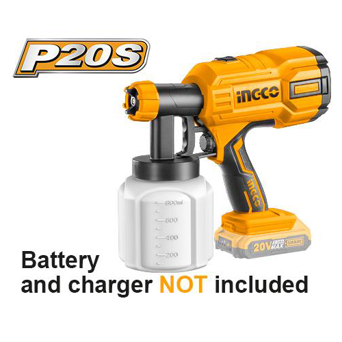 Ingco 20V LithiumIon Cordless Spray Gun P20S POWERSHARE IPT