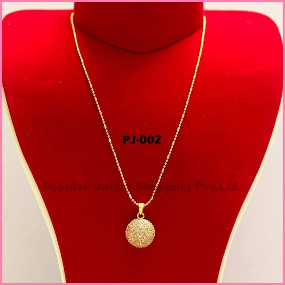 Mini Gold Ball Pendant Necklace For 