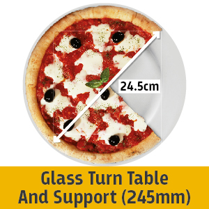 Glass turn table and support (245mm)