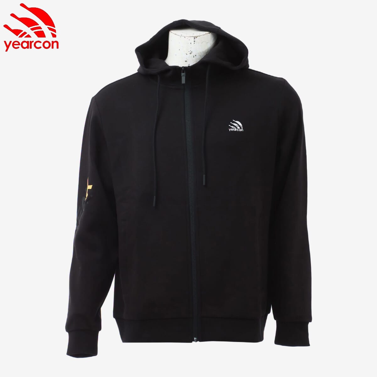 Yearcon Black Cotton Stretchable Full Sleeve Printed Pocket Design Jacket For Men