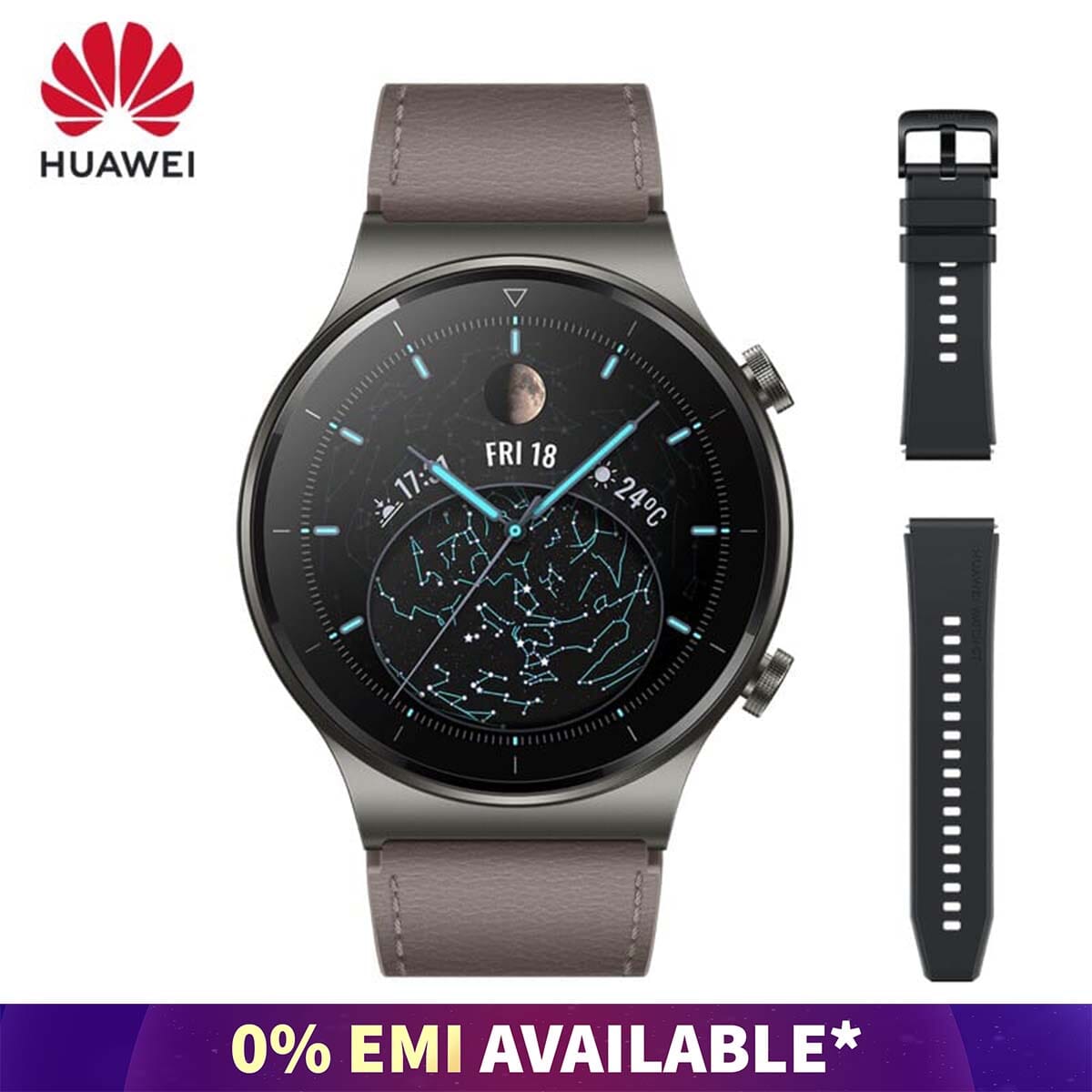 HUAWEI WATCH GT2 Pro Nebula Gray [ With Call Answering, Measure blood  oxygen levels (SpO2), Black fluoroelastomer Strap inside Box ]: Buy Online  at Best Prices in Nepal | Daraz.com.np