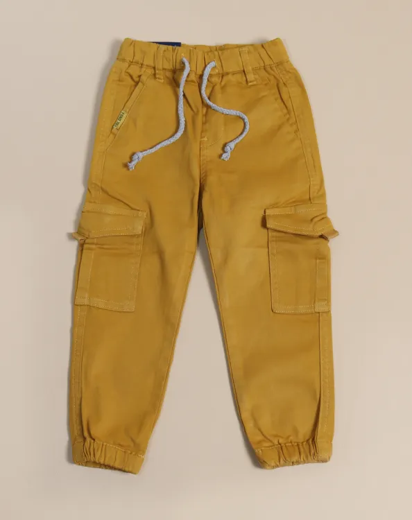 Mustard color online joggers