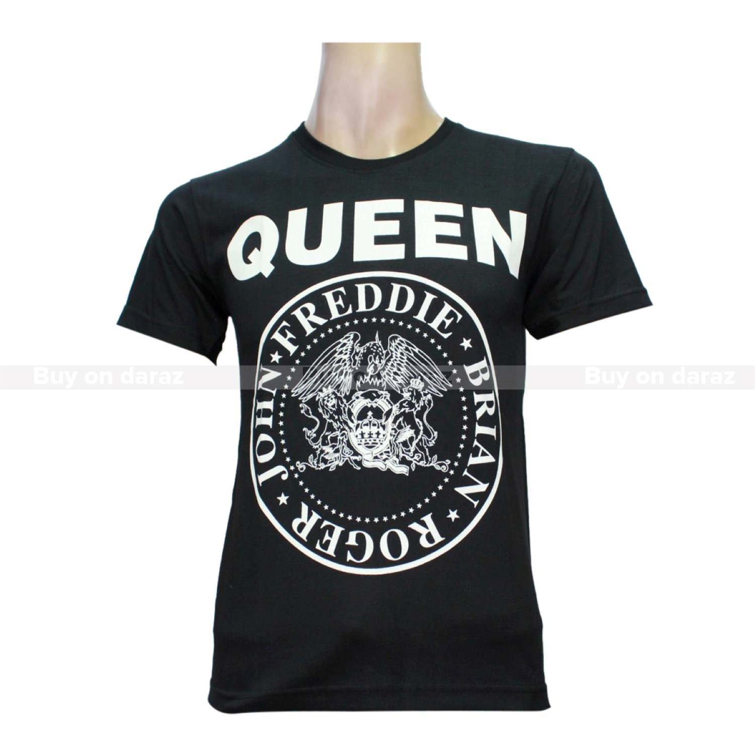 Black Half Sleeve QUEEN T-Shirt For Men 