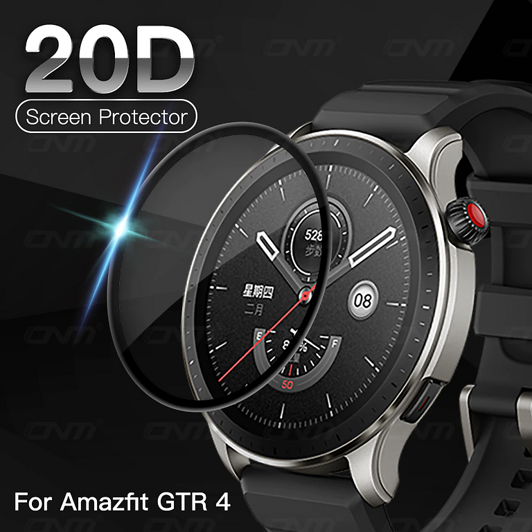 For Amazfit GTR 4 Smartwatch Case with Screen Protector Gold Case