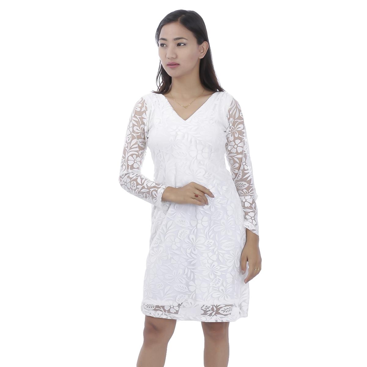 netted one piece dress