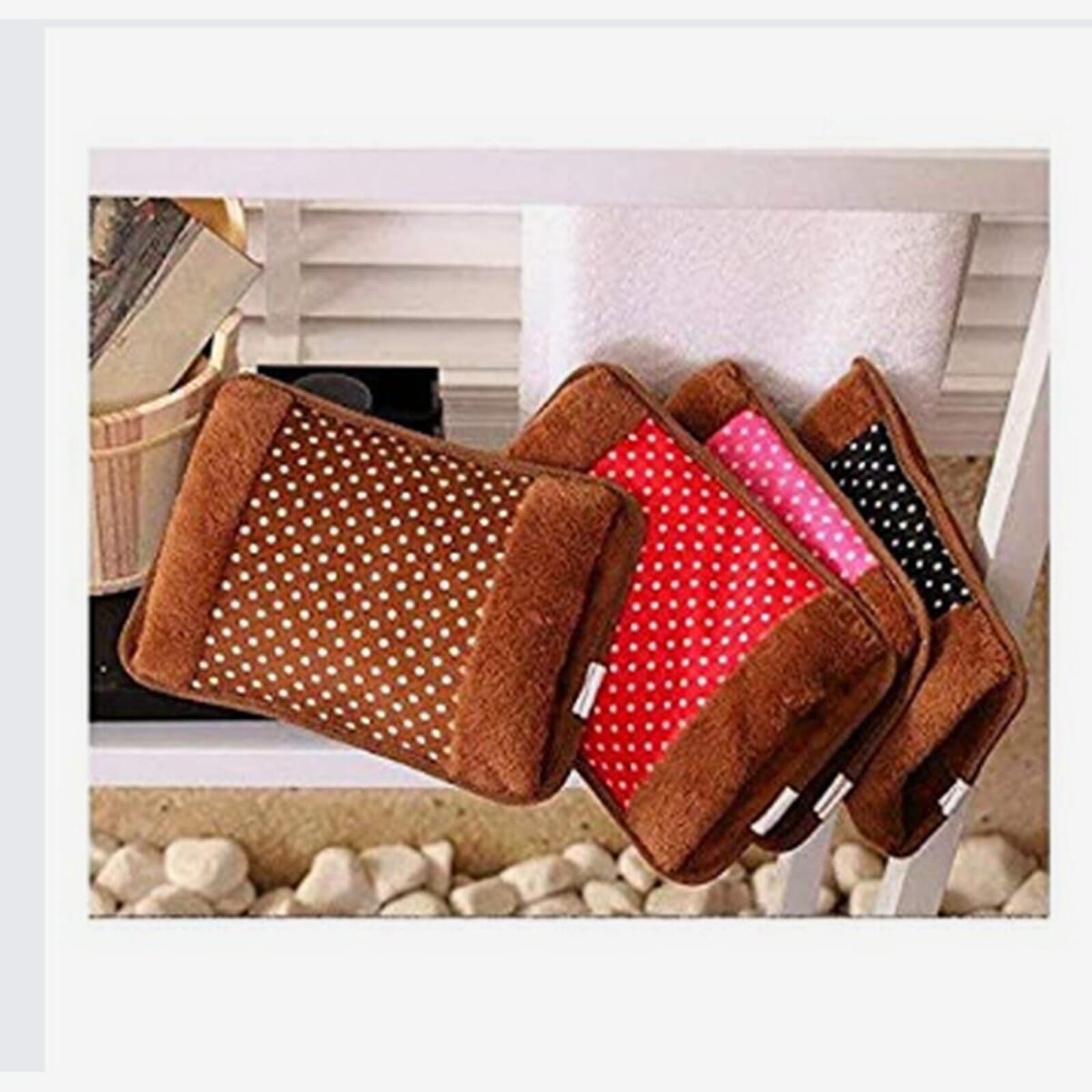 Electric Hot Water Bag Heating Pad Of Fur And Velvet With Hand Pocket