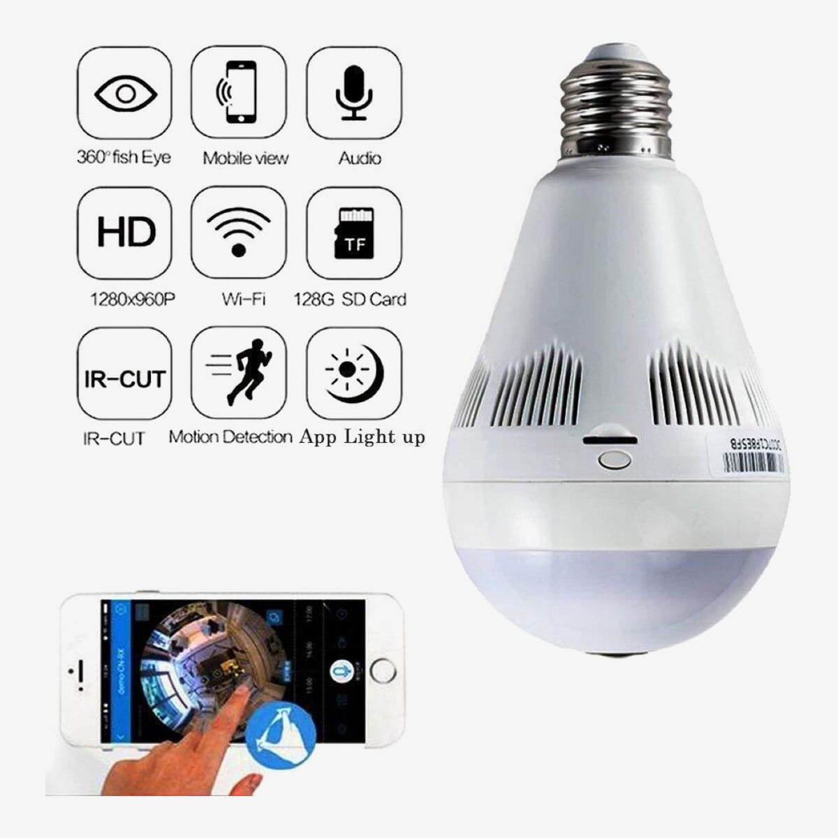 smart panoramic bulb 360 camera app