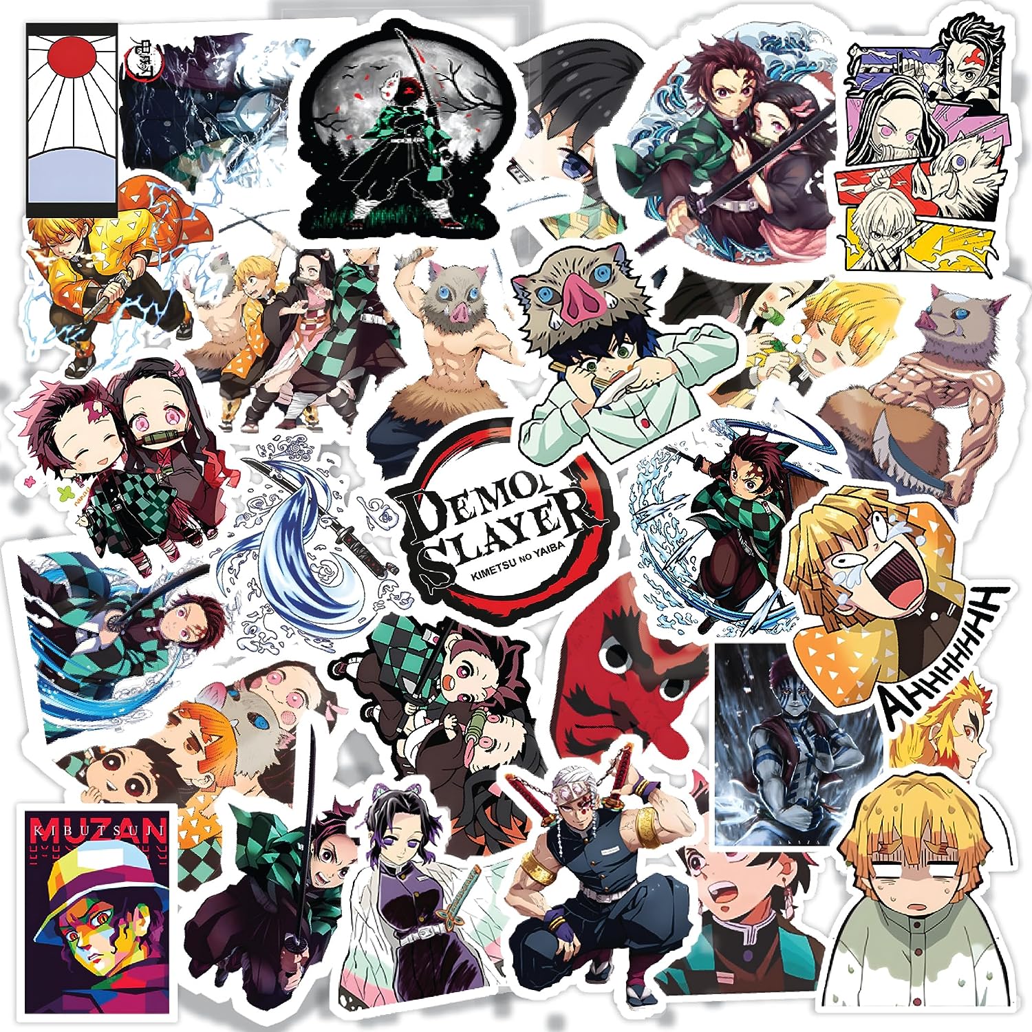 Random Pack of 10 Demon Slayer Anime Manga Stickers for Phone Case ...