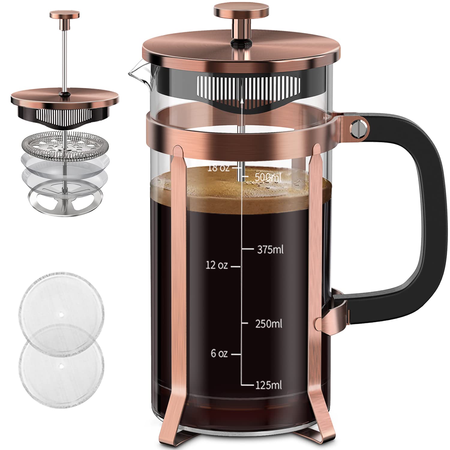 TMS French Press Coffee Maker 304 Stainless Stee Heat Resistant Durable Easy to Clean Borosilicate Glass Coffee Press Daraz .np