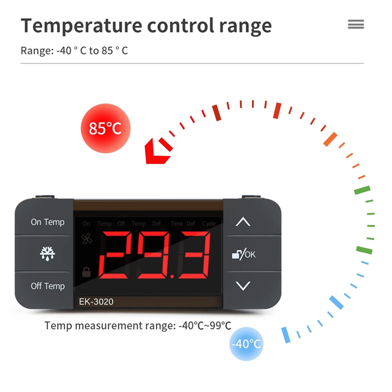 Digital Temperature Controller 220V Cool Heat Switch Refrigerator ...