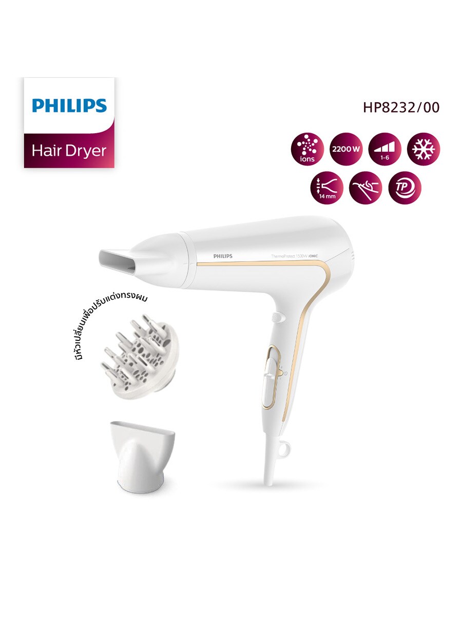 Philips Thermoprotect Ionic Hp 8232 Philips Hair Dryer HP8232/00