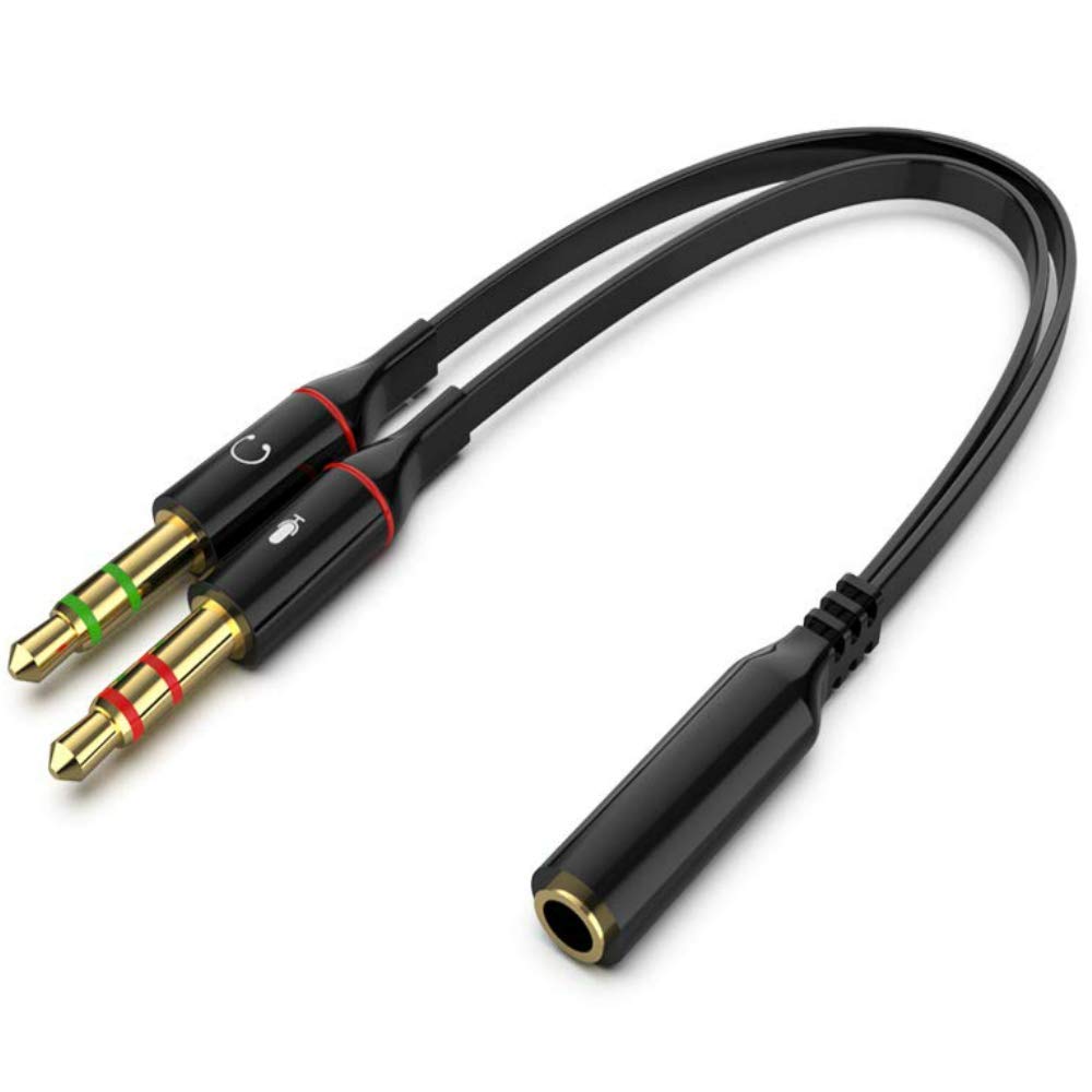 Headphone/ Mic Audio Y Splitter Cable 