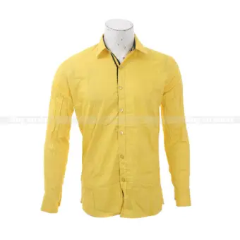 mustard yellow plain shirt