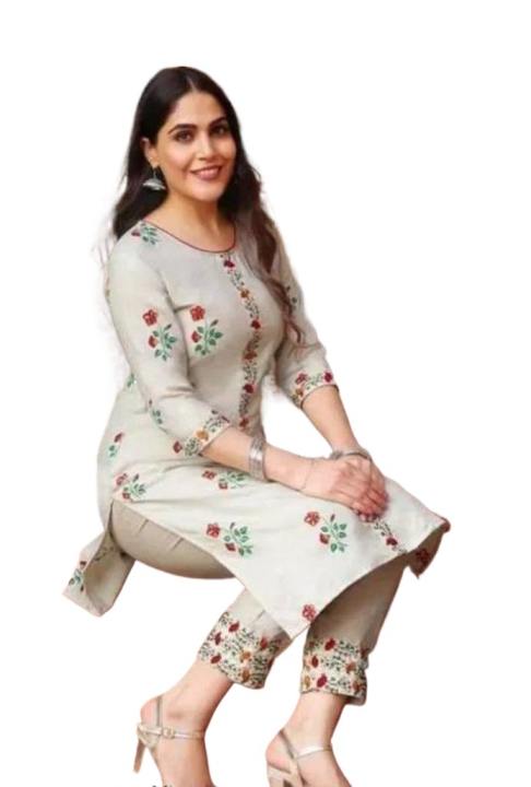 Anarkali Cotton Silk Kurti Set For Women