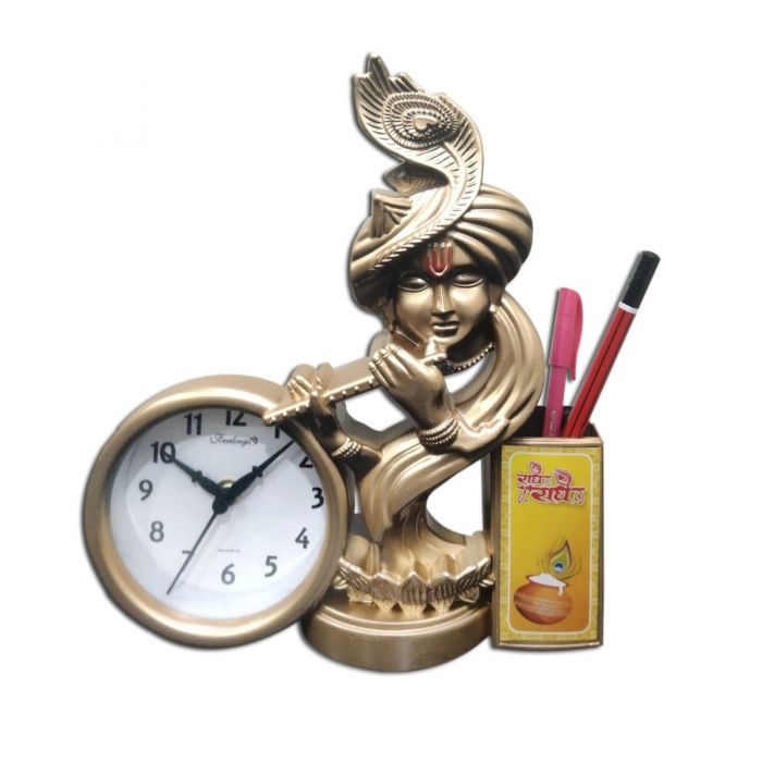 Radha Krishna Pen Stand | Stylish Desk Organizer for Stationery | Decorative Gift Item for Office & Study Table
