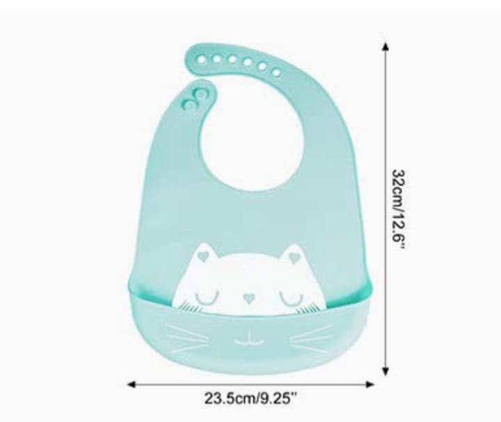 Silicone Baby Bib Waterproof Feeding Bibs Weaning Bib with Wide Food ...