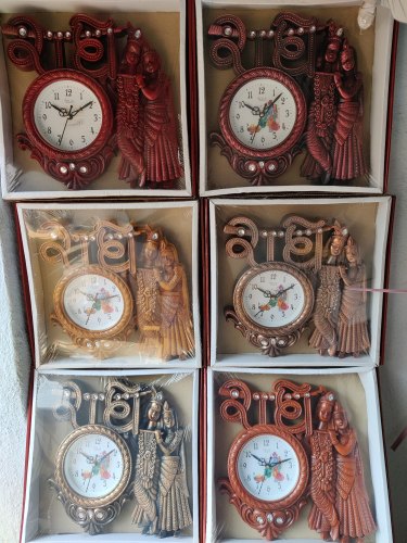 Analog Radhe Krishna Wall Clock For Home Smart Gallery