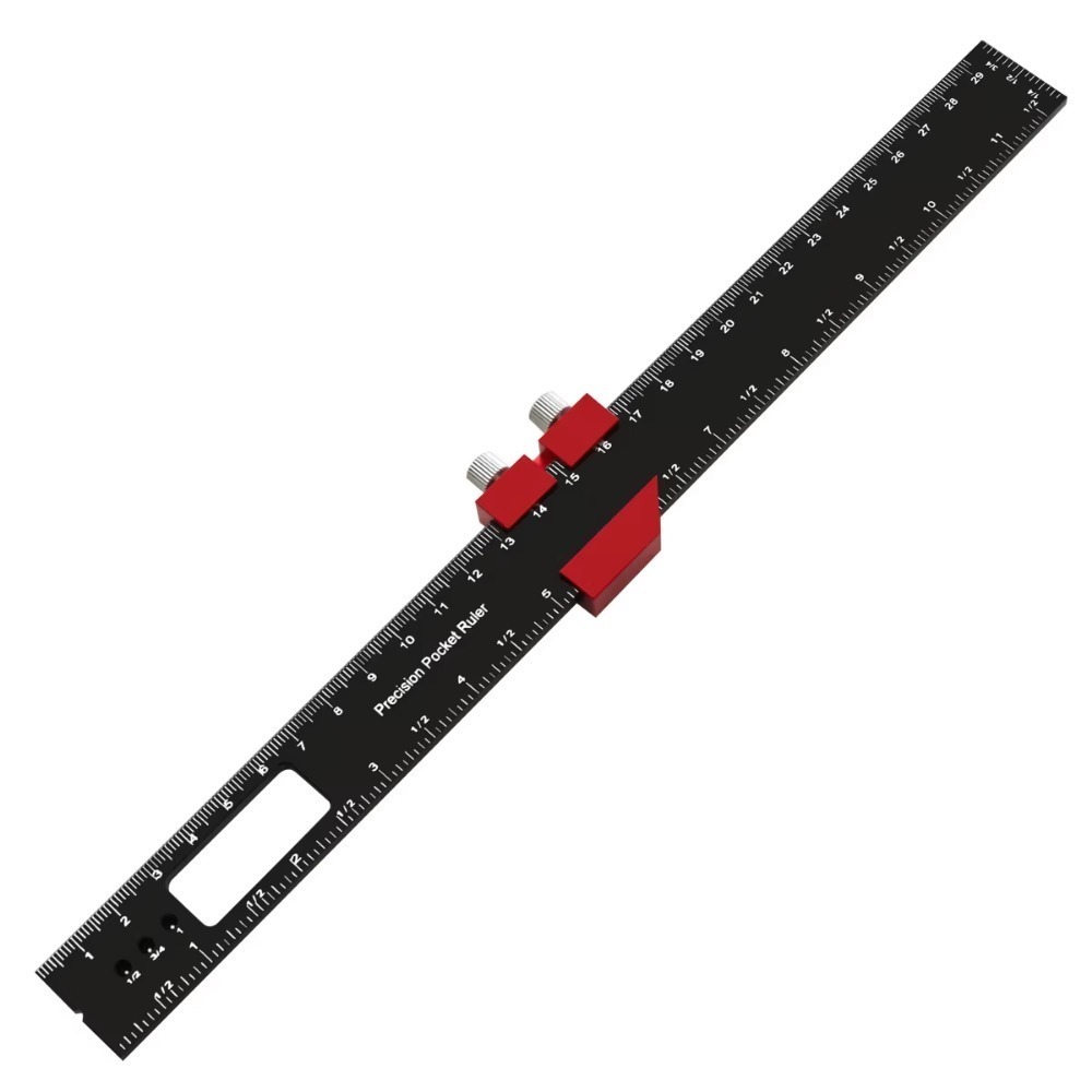 New Aluminum Woodworking Tools Ruler T-Type Metal Slide Stops Pocket ...