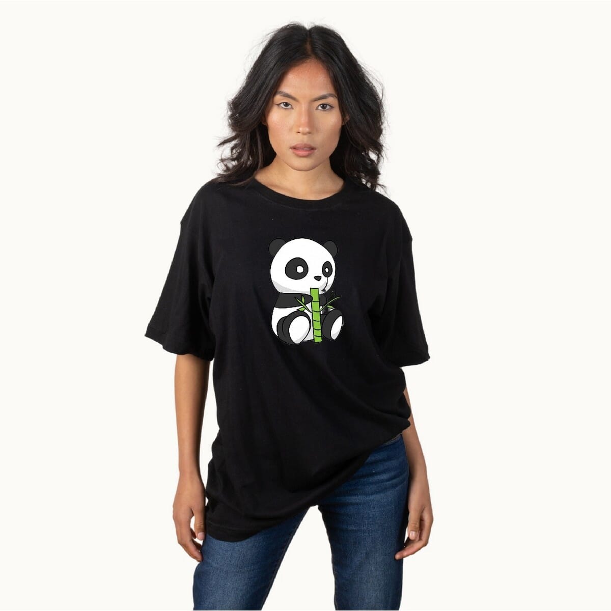 Panda black t clearance shirt