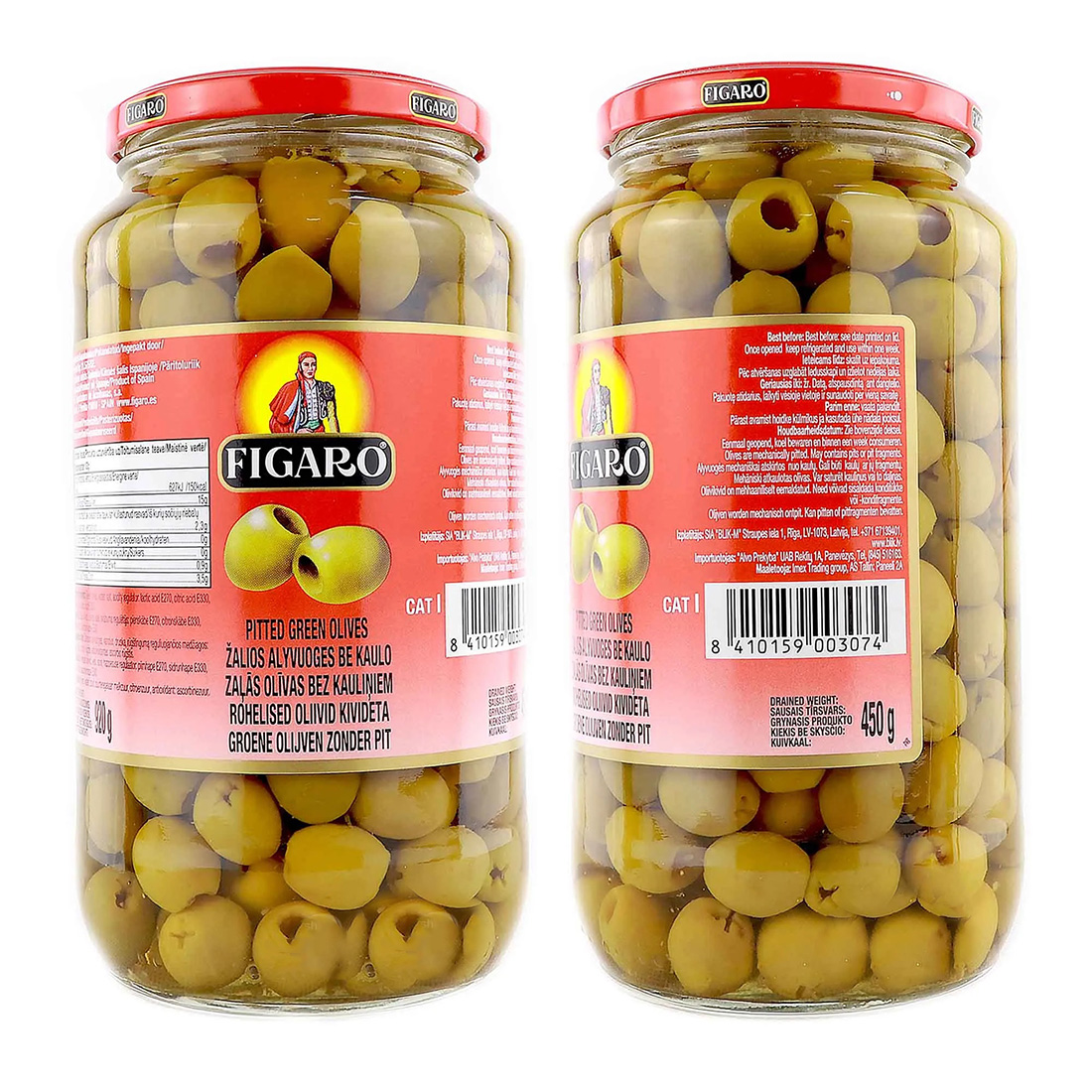 Figaro Pitted Green Olives - 920gm