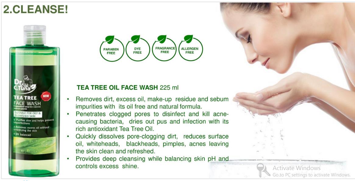 dr c tuna tea tree face wash ingredients