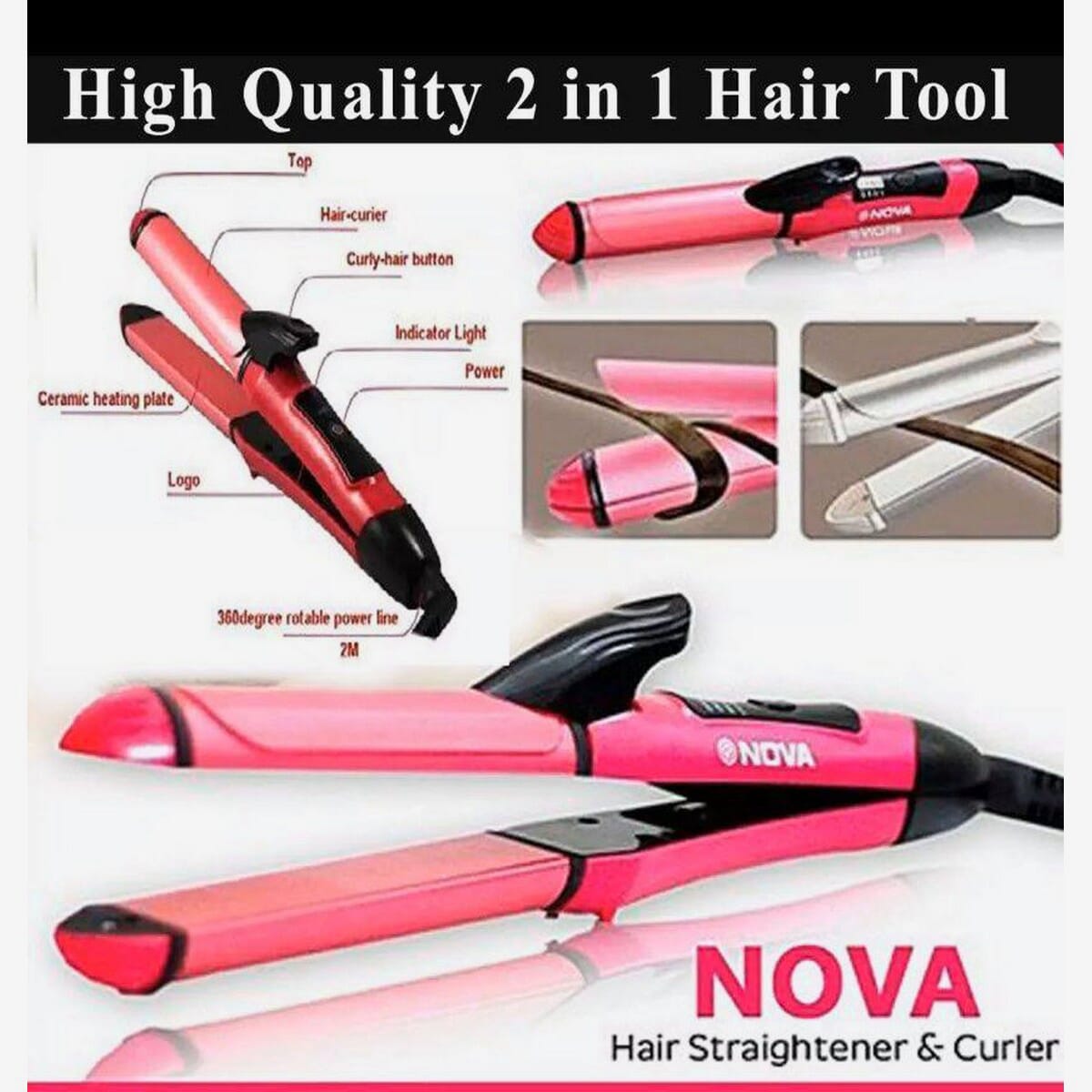 Nova hair 2025 straightener plus curler