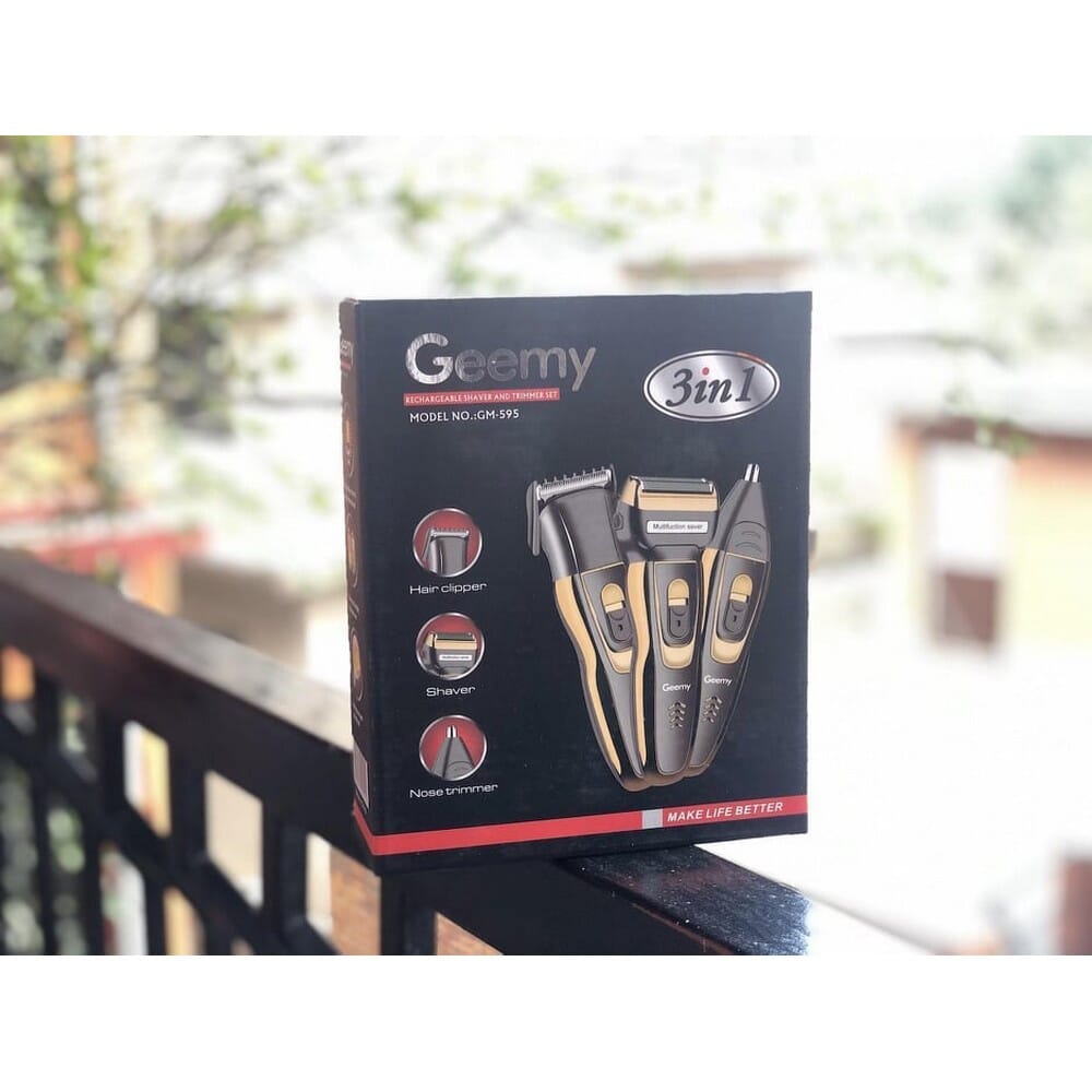 Geemy 3In1 Rechargeable Foil Electric Shaver Beard Trimmer Stubble