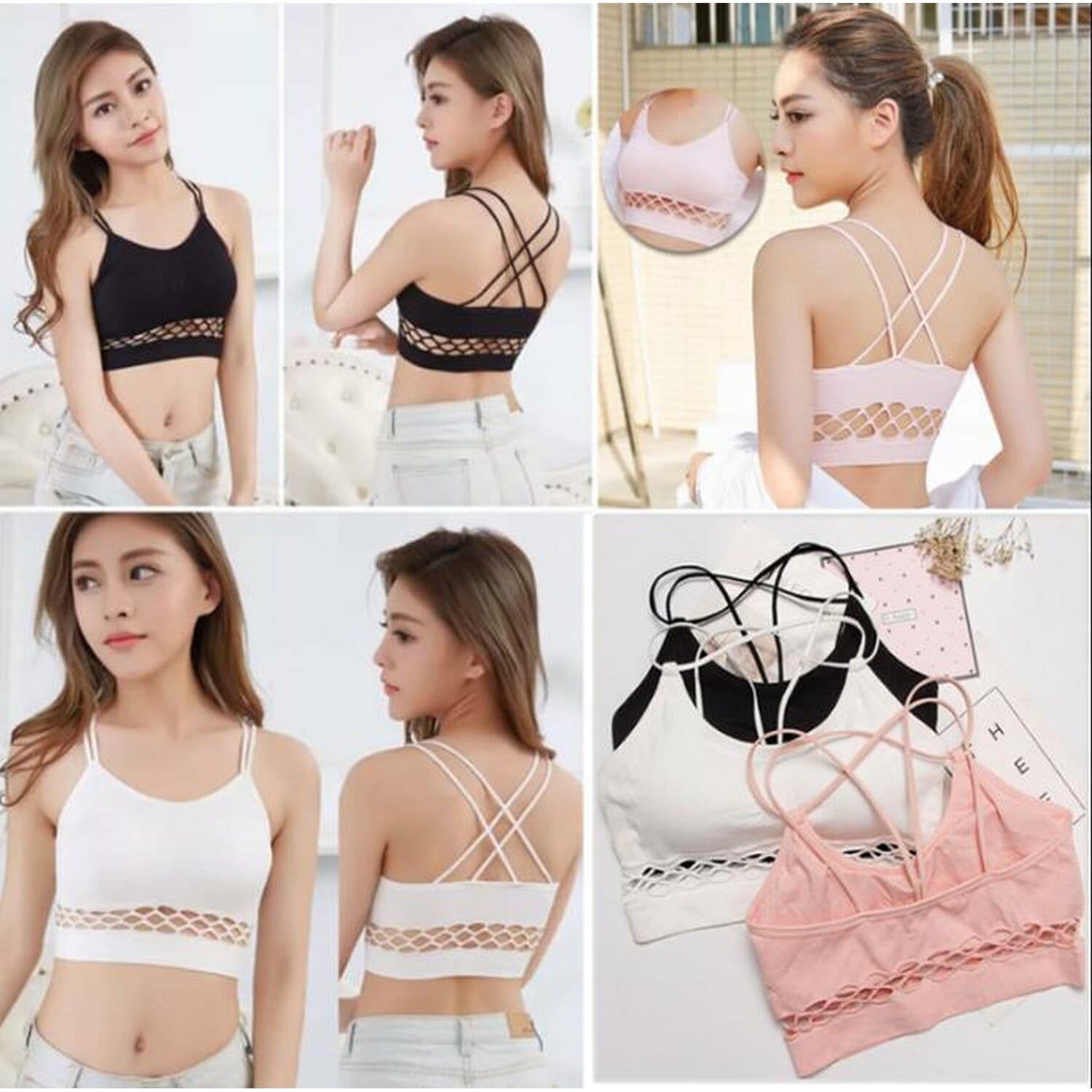 Kaise 3pc Womens One Shoulder Sports Bras Workout Yoga Bras Sexy Cute  Medium Support Crop Top Party Costume Gift