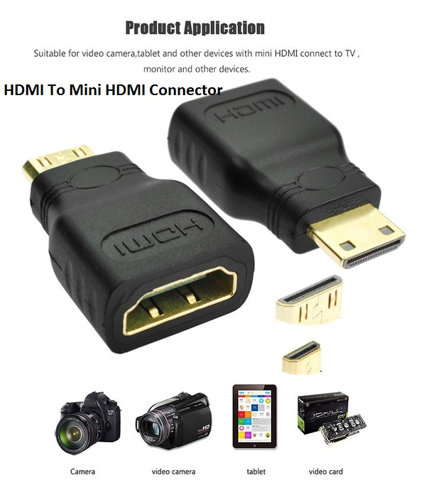 Mini Hdmi Male To Hdmi Female Adapter Converter